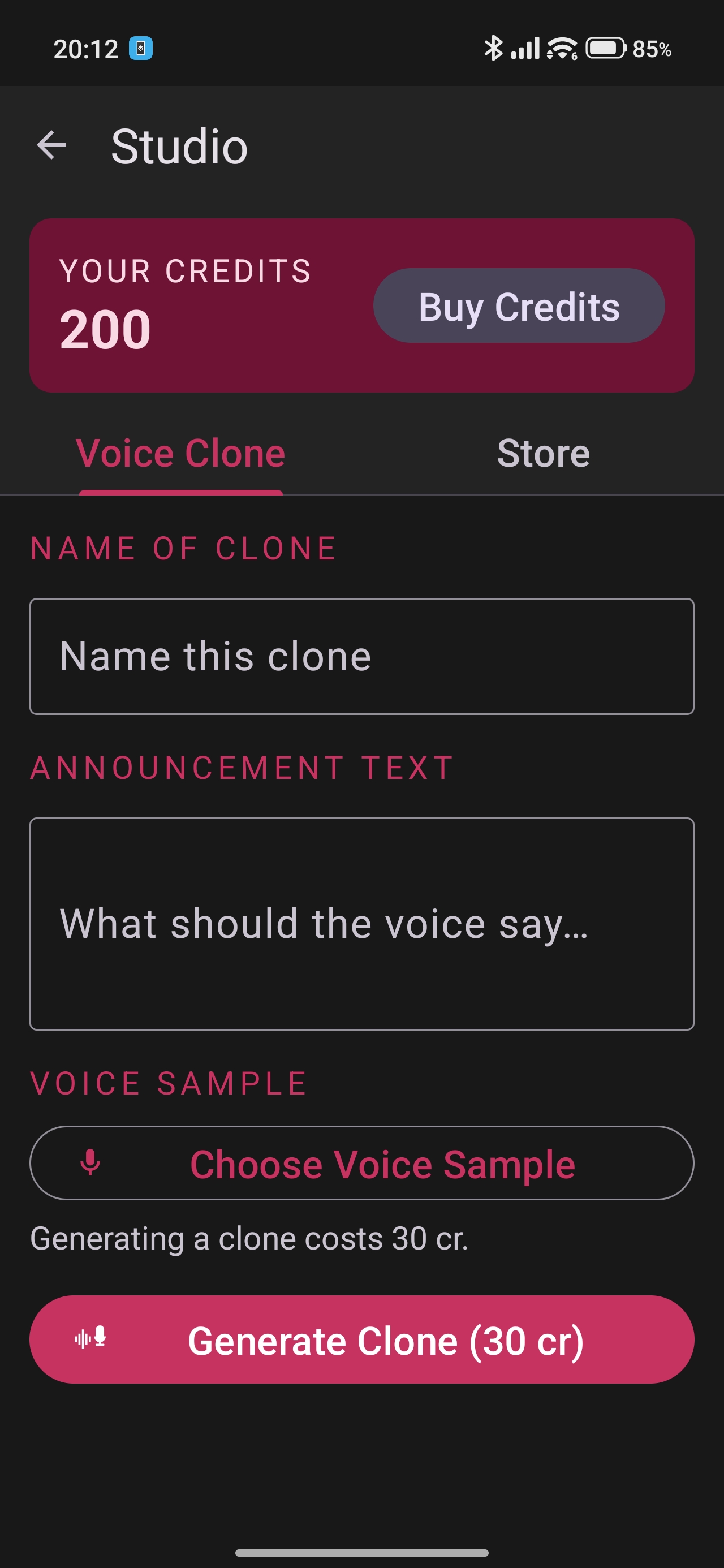 Alarm Announcer Pro — voice clone studio